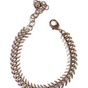 Men's Bracelet Spine shaped brass bracelet for men and women Mens Jewelry Adjustable Brass bracelet for Men Spine chain bracelet image 4