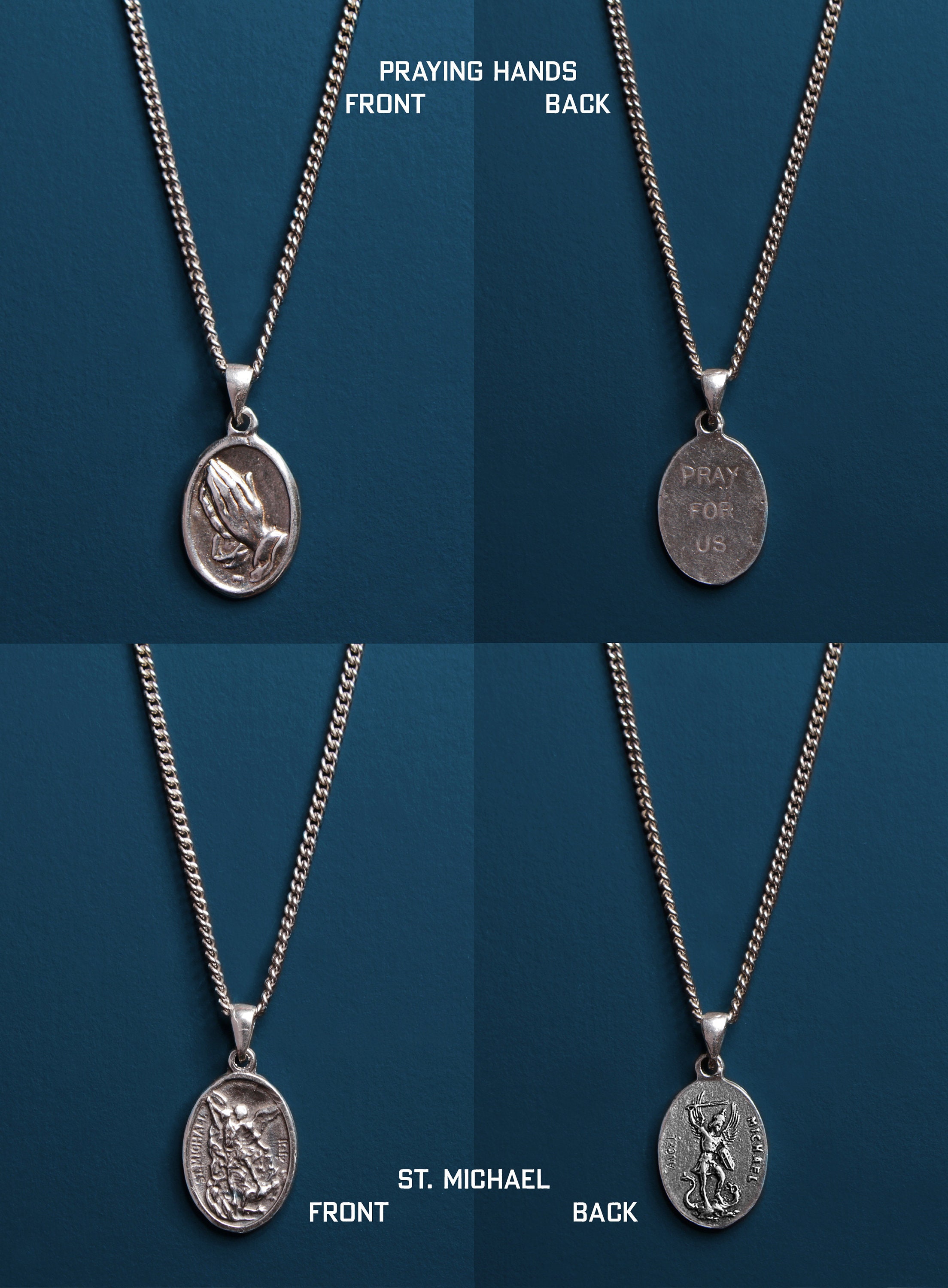 Religious Medals for Men or Women Sterling Silver medals Etsy.de