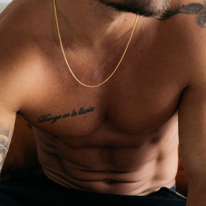 Cadena de oro para hombre - Collar de cadena redonda - Chapado en oro de 14k en tamaños de 18, 20, 22, 24, 26, 28 y 30 pulgadas. Regalos de joyería para hombre. imagen 7