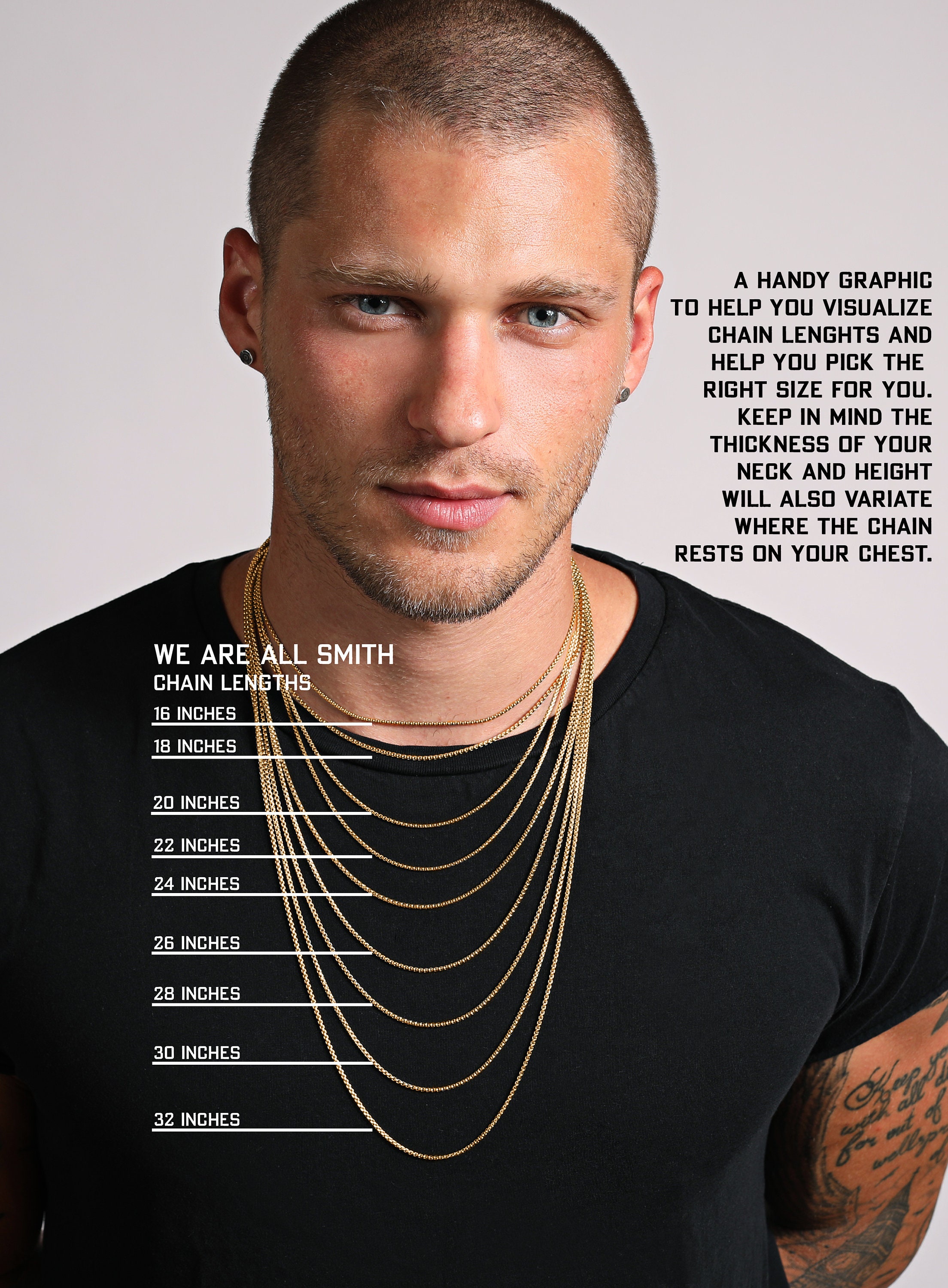 Necklace Lengths Men Minimalist Jewelry For Men Men's Necklace