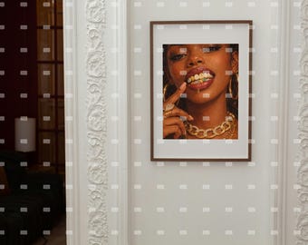 Black Woman Art Print, Trendy Y2K Fashion (Digital Download)