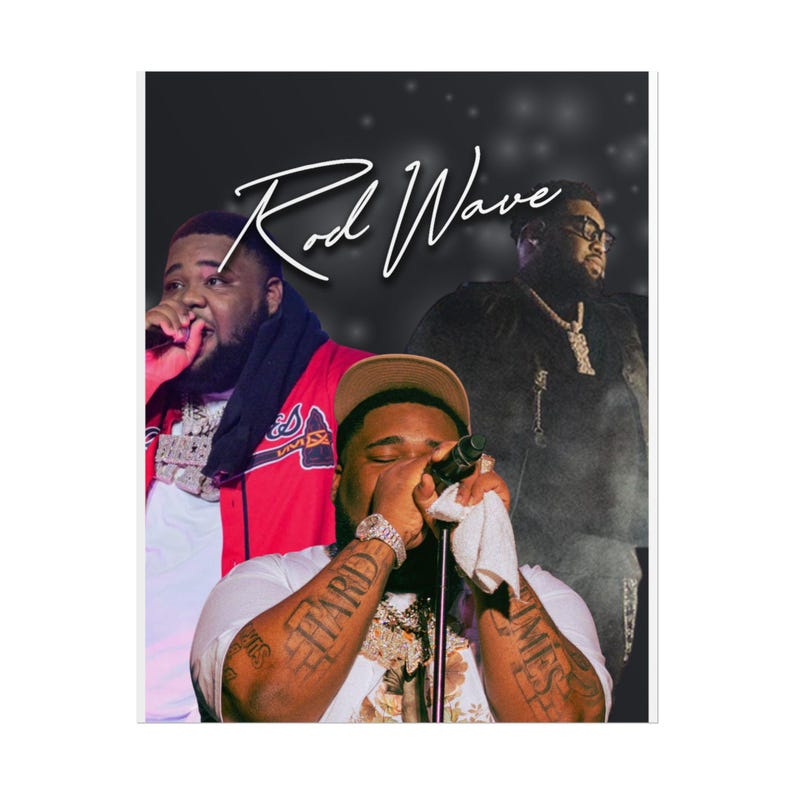 Rod Wave Collage Poster | Rolled Poster, Rap Artist Wall Art - Etsy