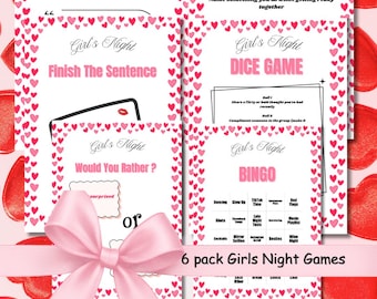 Paquete de juegos para una noche de chicas // Noche de damas // Paquete de juegos para despedida de soltera // Juegos digitales para fiestas