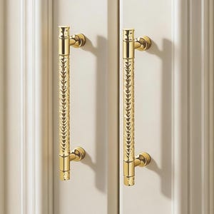 Polished Gold Brushed Cabinet Pull, Light Luxury Dresser Handle