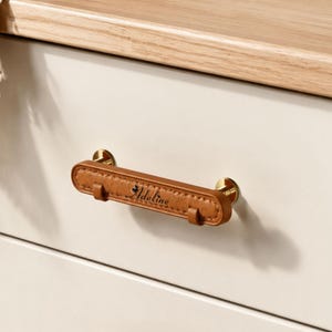 Leder Schrank Knauf und Schubladenknopf, Möbelgriff