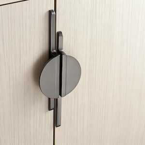 Maniglia per mobile moderna e minimalista, maniglia semicircolare oro e nera per armadio