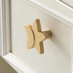 Solid Brass Drawer Knob, Single Hole Drawer Handle