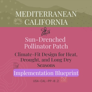 Sun‑Drenched Pollinator Patch for Mediterranean California – Climate‑Adapted Gardening Worksheet (PDF)