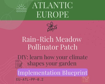 Rain Rich Meadow Pollinator Patch for Atlantic Europe – Climate‑Adapted Garden Worksheet (PDF)