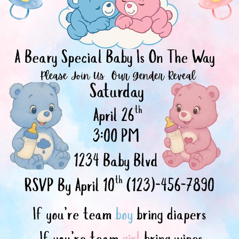 Care Bear Baby Shower - Etsy