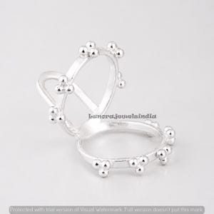 Justerbar silverfingerring – Handgjorda minimalistiska smycken, elegant komfortpärlring, hantverksmässig design, tillverkad i Indien