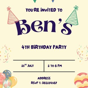 Soft Beige Birthday invite Non Binary