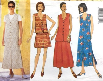 4550 Butterick SEWING Pattern Misses Dress Top Skirt Pants FF OOP SEW