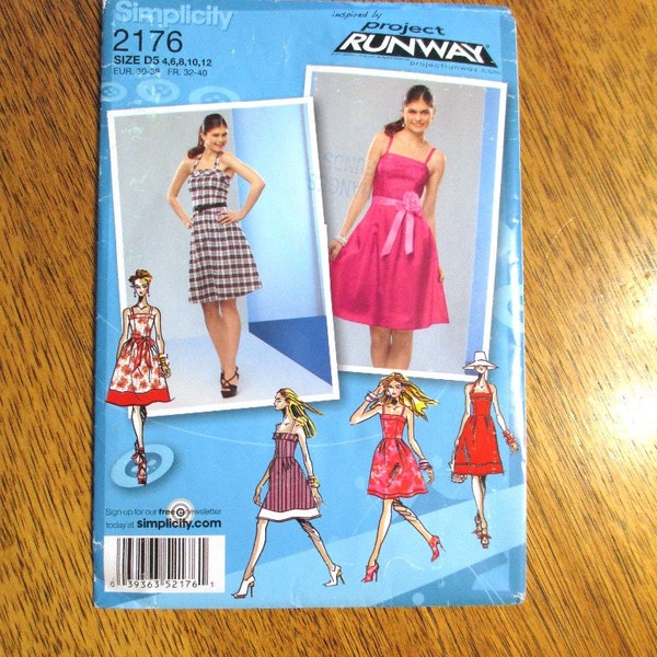 DESIGNER Project Runway Strappy Sun Dress - Choose Your Size - UNCUT ff Sewing Pattern Simplicity 2176