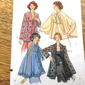 May include: A sewing pattern featuring four different styles of jackets. The jackets are shown on four different models. The jackets are all different colours and styles. The pattern includes instructions for making each jacket.