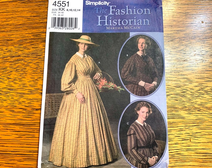 Simplicity Pattern 4551 Authentic CIVIL WAR Gown Designed by Fashion Historian Martha Mccain ...