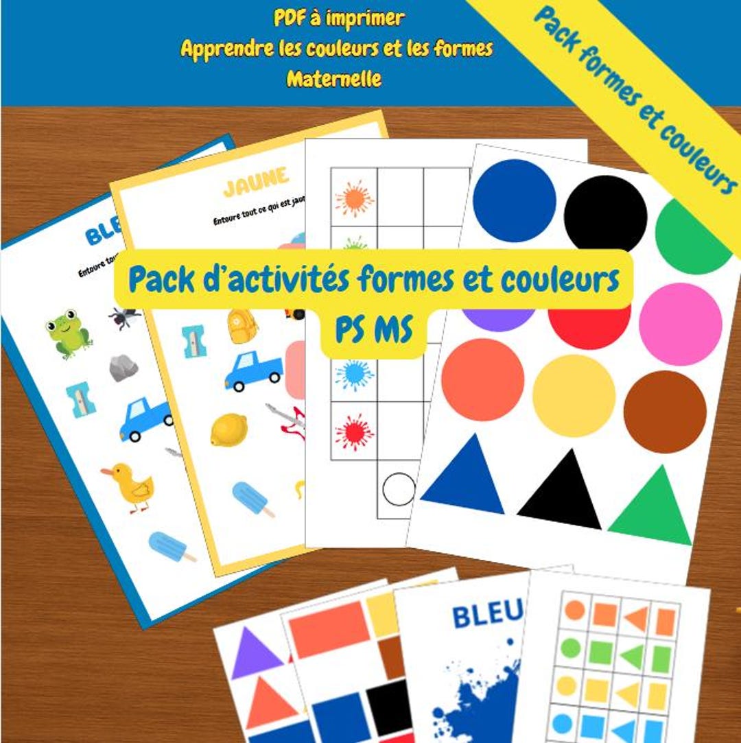 Ps Label Shapes Shapes and Colors Pack – PDF Games for Kindergarten, PS, MS | Fun ...