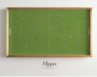 Minimal Soccer Frame TV Art | Soccer Field Screensaver | Modern Sports Wall Decor | Samsung TV Art Download