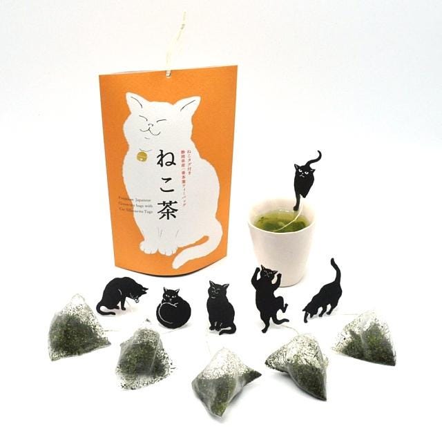 Japanese Cat Tea Bags “neko Cha” – Shizuoka Green Tea With Cat