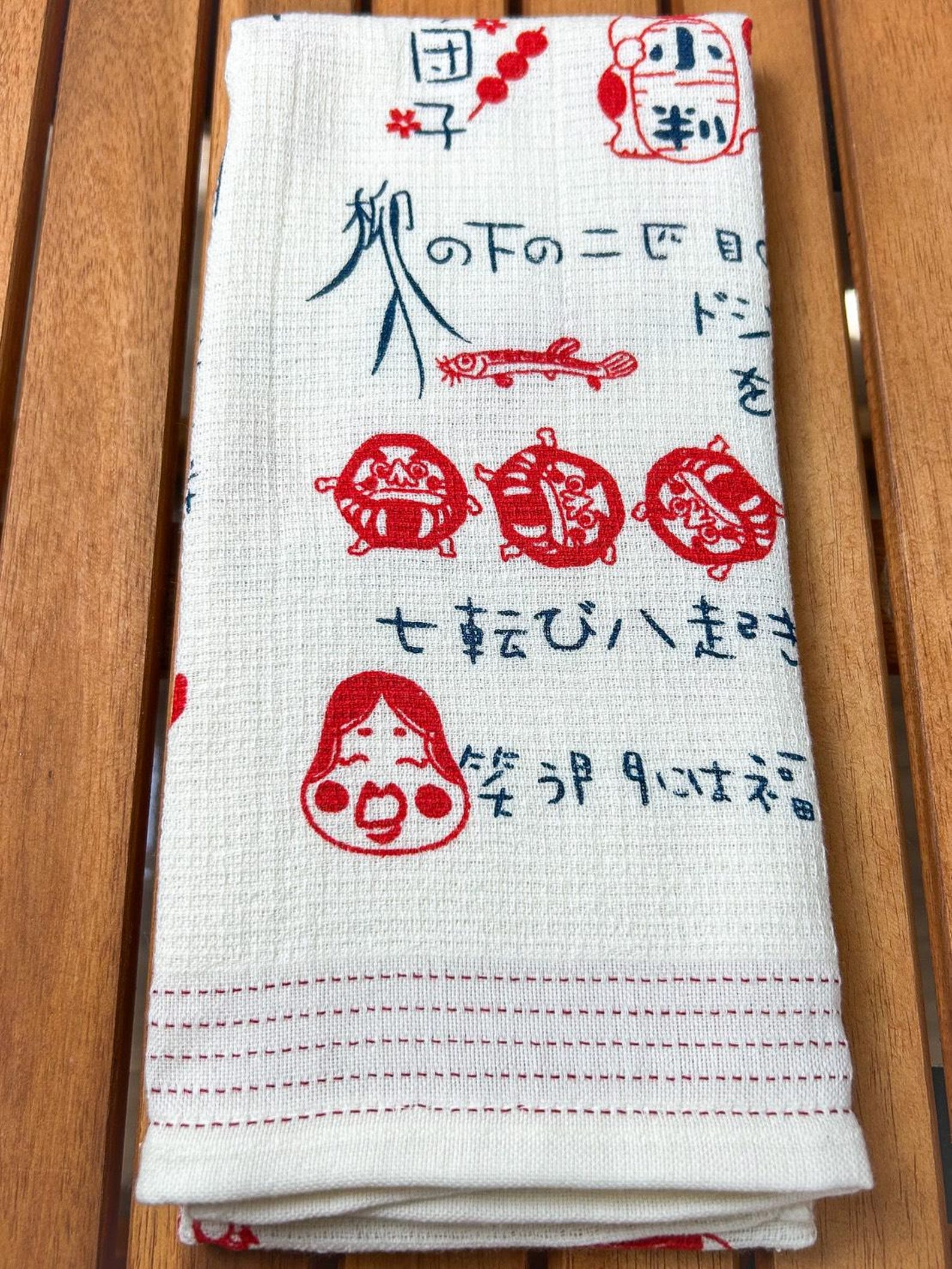 Tenugui Design Simple Japanese Tenugui Fabric Wall Art Proverb Design Traditional Textile ...