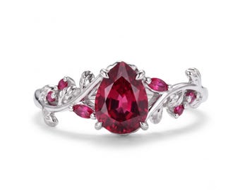 Oval Pink Diamond, Floral Vine Engagement Ring, 14K Gold Nature Inspired Promise