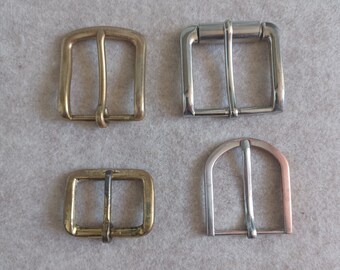 Recycled Belt Buckles (set of 4 metal/brass buckles)