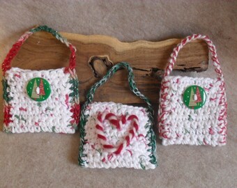 Christmas holiday hanging Gift Card or Treat Holders  (3 for 3)