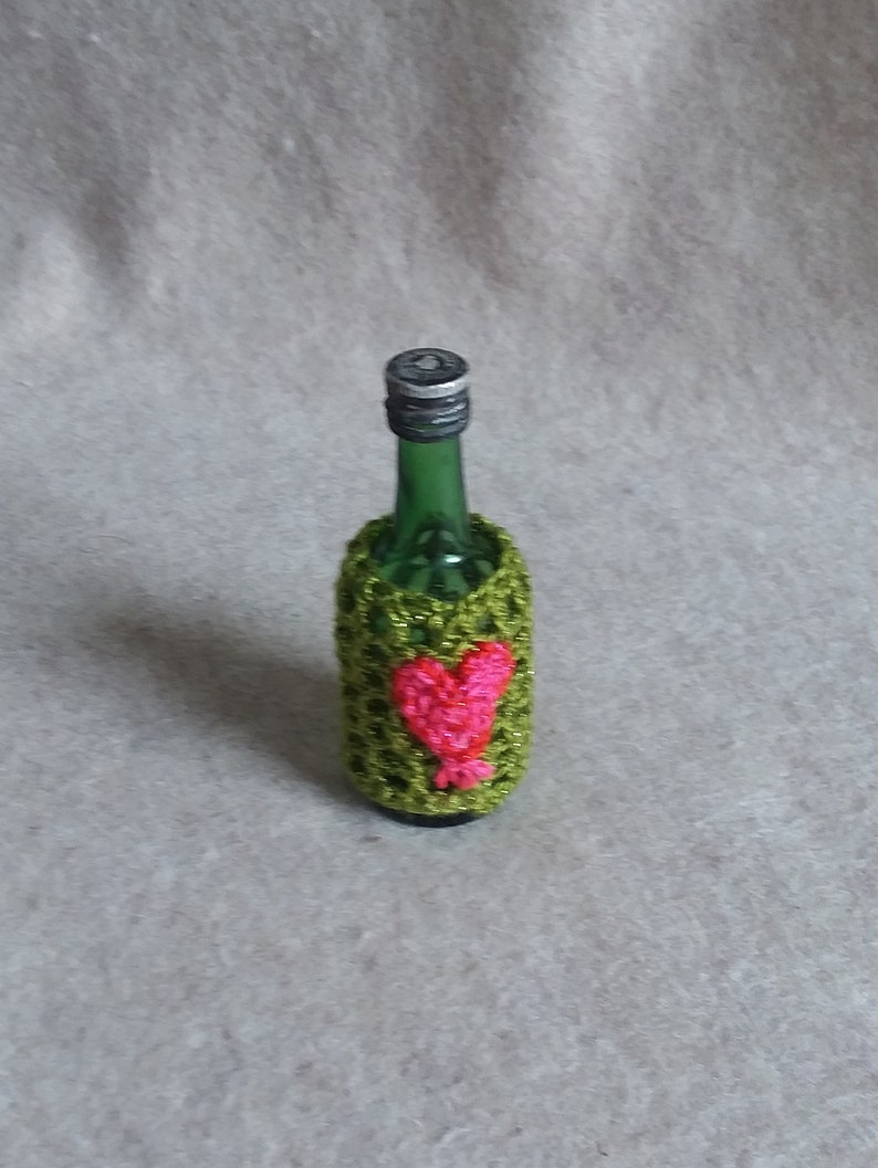 Recycled small Vintage Cognac Bottle Decorative Covered image 0