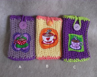 Coffee Tea Cocoa Gift Bags: Coffee on the go Carry Pouches