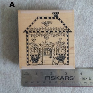 Rubber Stamps: Welcome House, be Happy Forever for Scrape-booking, tags, cards image 3