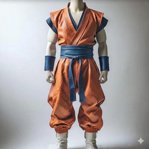 Anime Martial Arts Gi Cosplay Costume: Faux Leather Outfit