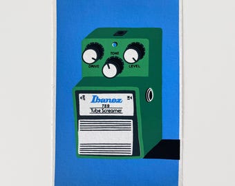 Serigrafia Ibanez Tube Screamer: pedale per chitarra realizzato a mano