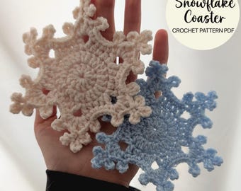 Snowflake Crochet Coaster Pattern PDF | Crochet Home Decor | Crochet Pattern | Christmas Crochet | Digital Download