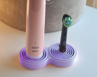 Oral-B electric toothbrush holder with drip tray and stand - Lavender Purple
