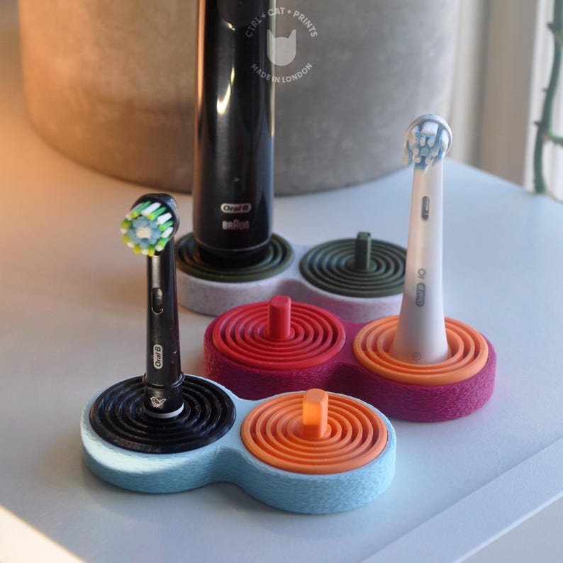 Customisable Oral-B electric toothbrush holder drip tray stand image 1