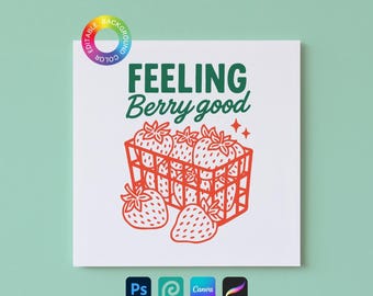 Square Poster Mockup: Canva Drag and Drop Template With Editable Background Color, Editable Smart Object Mockup Poster For Photoshop