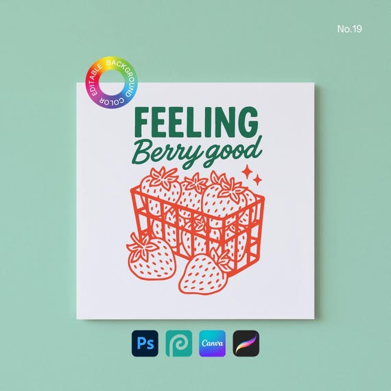 Square Poster Mockup: Canva Drag and Drop Template With Editable Background Color, Editable Smart Object Mockup Poster For Photoshop