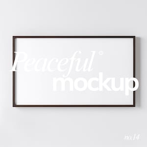 Svart 16x9-format liggande rammodell: Minimalistisk horisontell rammall (PSD och JPG)