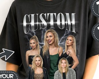 Custom Girlfriend Face Bootleg Rap Shirt, Custom Boyfriend Vintage Graphic 90s Tshirt, Custom Photo Tee, CUSTOM Your Own Bootleg Idea Here