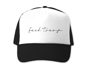 Fck Trump Trucker Hat - Minimalist FDT Anti Trump Anti-fascist Protest Political Activist Gift