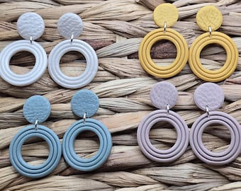 Lightweight hoop earrings | Hypoallergenic for sensitive ears | Titanium posts | Minimalist statement earrings