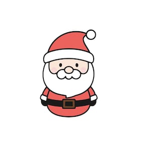 Cute Santa Claus Christmas Embroidery Design | Solid Fill Holiday Stitch Pattern  | Festive Digital Download