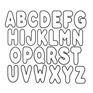 Diseño de bordado con aplique de letras burbuja - Fuente de puntada satinada (archivo para máquina de bordar)