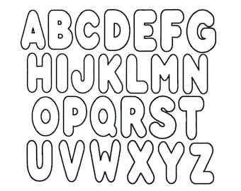 Bubble Letter Appliqué Embroidery Design - Satin Stitch Font (Embroidery Machine File)