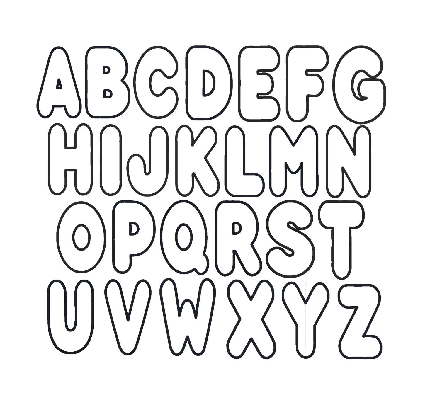 Bubble Letter Appliqué Embroidery Design - Satin Stitch Font ...