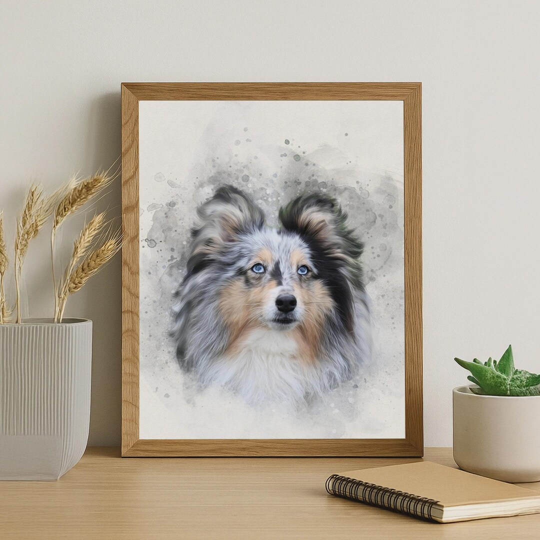 Custom Watercolor Pet Portrait | Dog Memorial Painting| Personalized ...