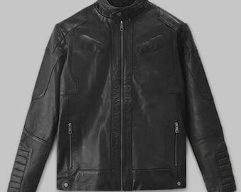 Mens Von Dutch Cafe Racer Leather Jacket - Etsy