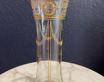 Art Nouveau Bohemian Glass Vase