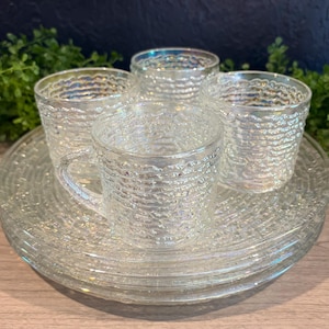 【希少】 Anchor Hocking Aurora Snack Set 8点 Anchor Hocking Aurora - Etsy