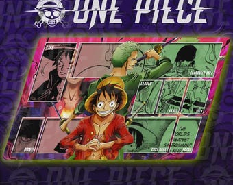 One Piece Playmat | Luffy X Zoro | 24 x 14" Gaming Mat | Otaku Desk Setup | Anime Mouse Pad Gift